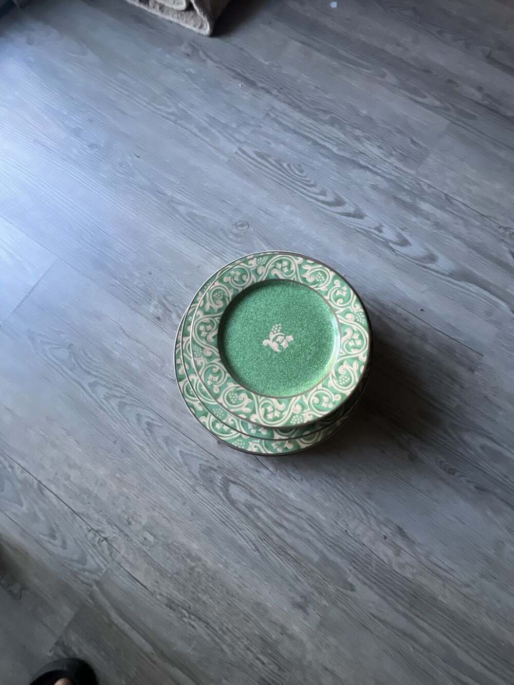 Sango Pavillion 4856 Green Scroll Dinnerware Set